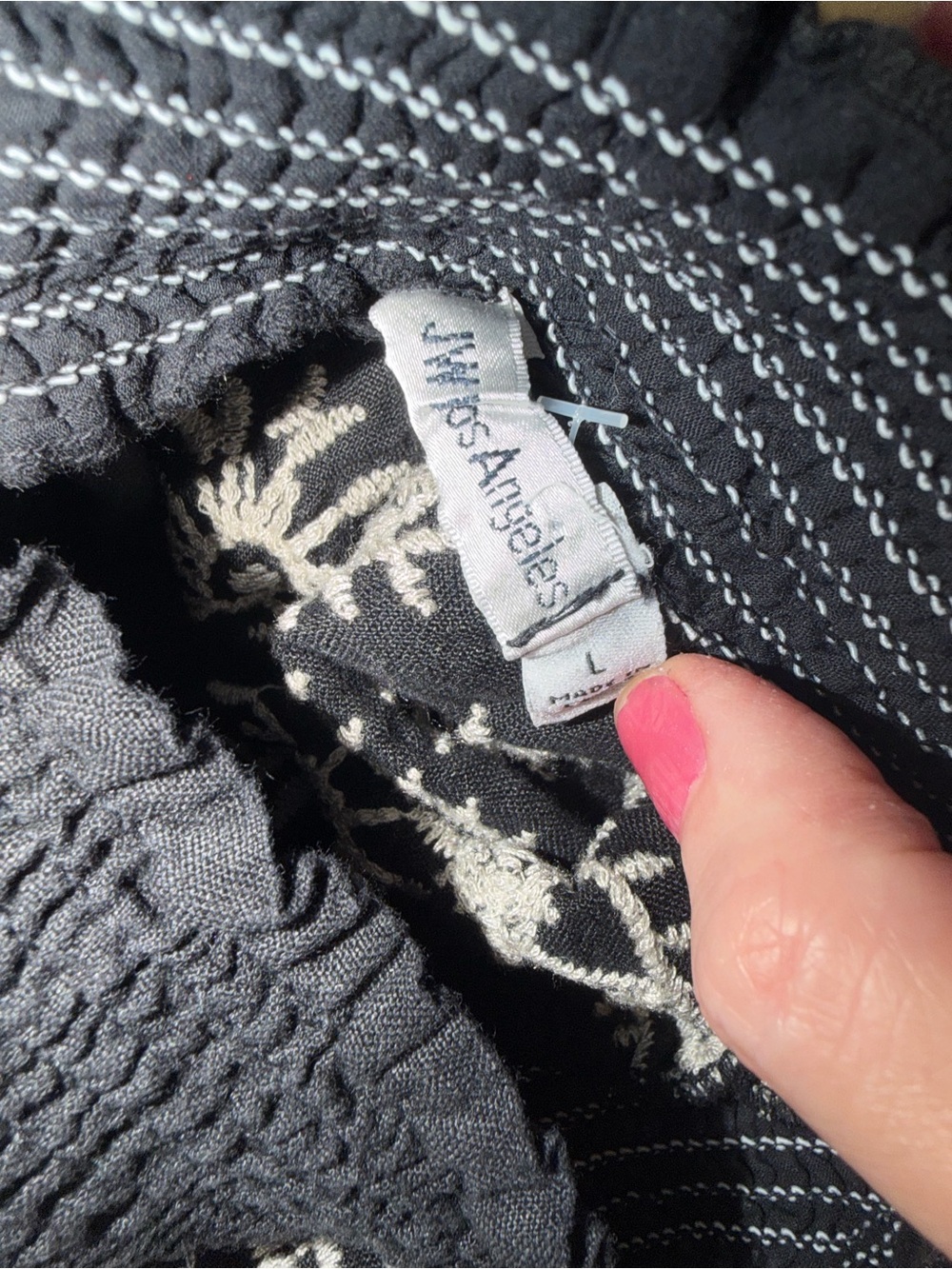 Johnny Was JWLA Black Linen Embroidered Maxi Skirt - Picture 8 of 14